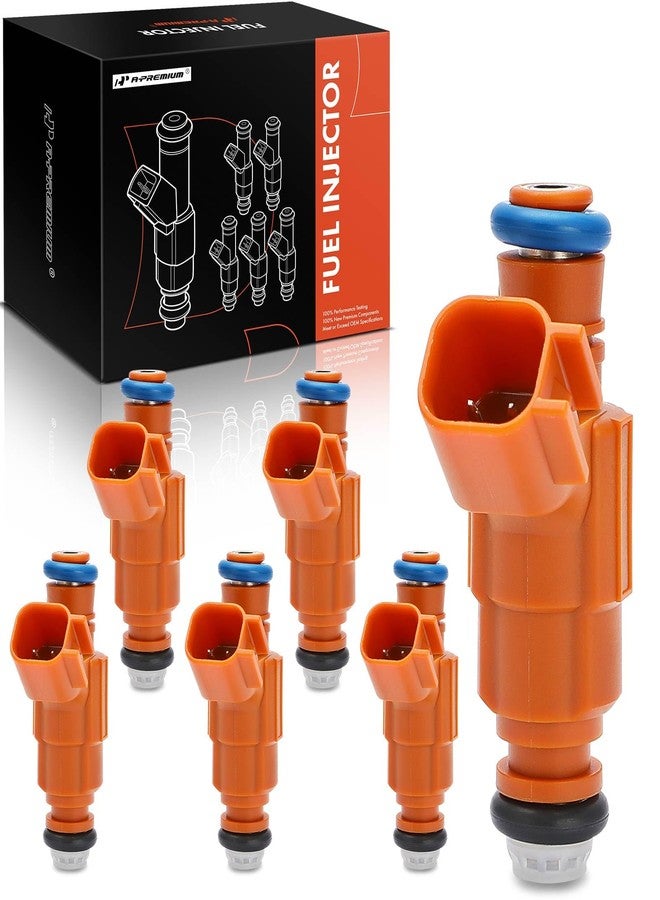 أ-بريميوم مجموعة بخاخات وقود A-Premium ذات 8 فتحات، 6 قطع، متوافقة مع كاديلاك SRX وساب 9-5، موديل 2010 و2011، سعة 2.8 لتر - Image 1